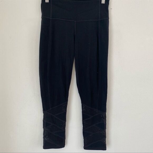 Athleta Powervita Mantra Capri Mesh Black S - Picture 2 of 6